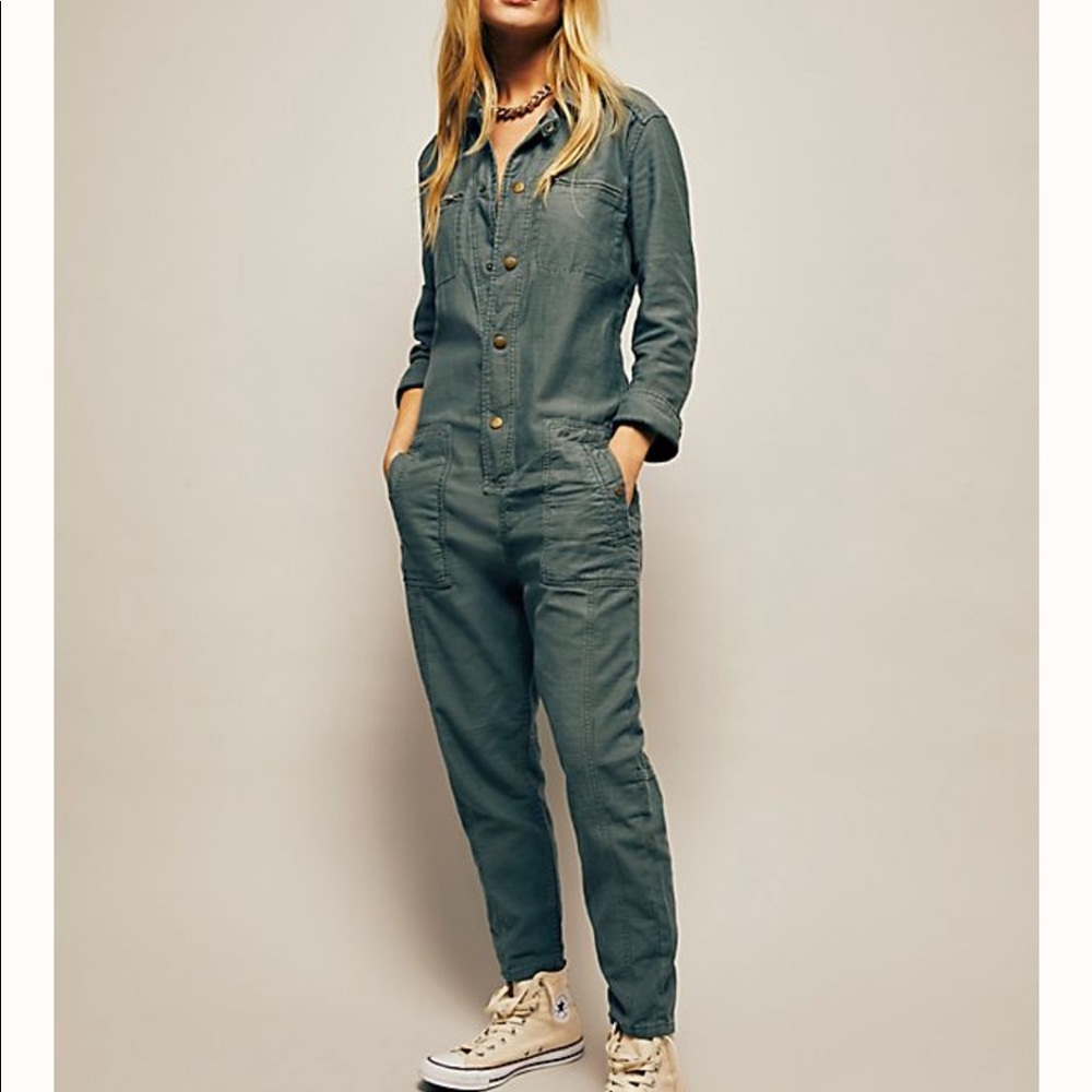 We The Free Higher Ground Jumpsuit Jumper Green